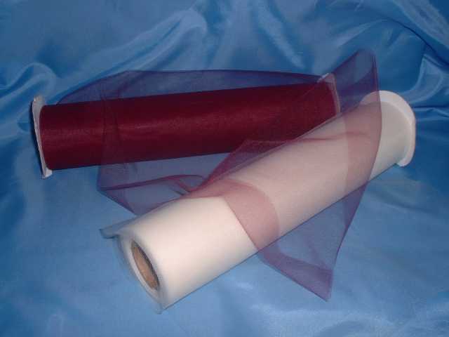 Tulle net ribbon Tulle ribbon used for wedding favours table and chair 