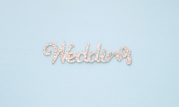 Self adhesive glitter wedding motif For wedding stationery cards and 